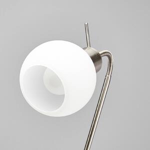 Elaina floor lamp, 1-bulb, matt nickel