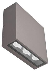 Square LED outdoor wall light Trixy, graphite grey