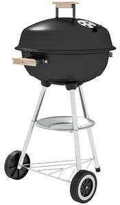 Outsunny BBQ Grill Charcoal Grill Portable Charcoal BBQ Round Kettle Grill Outdoor Heat Control Party Patio Barbecue Aosom UK
