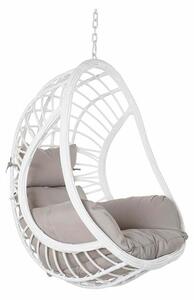 Hanging garden armchair DKD Home Decor 90 x 70 x 110 cm Grey Metal synthetic rattan White