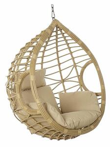 Hanging garden armchair DKD Home Decor 90 x 70 x 110 cm 105 x 75 x 226 cm Beige Metal Brown synthetic rattan