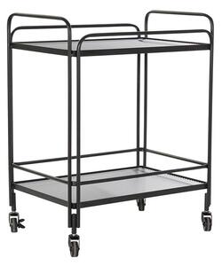 Serving trolley DKD Home Decor Black Metal Crystal 60,5 x 40,5 x 75,5 cm