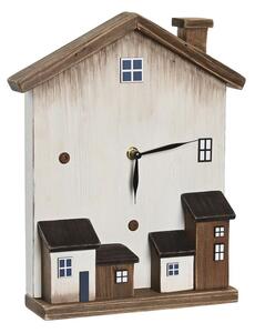 Table clock DKD Home Decor 26 x 7 x 31 cm White Houses