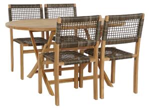 Table set with 4 chairs DKD Home Decor 90 cm 150 x 90 x 75 cm