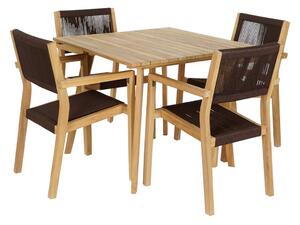 Table set with 4 chairs DKD Home Decor 90 x 90 x 75 cm