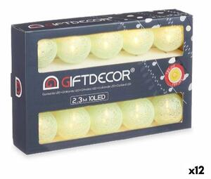 Wreath of LED Lights Ball Green 2,3 m (12 Units)