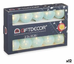Wreath of LED Lights Ball Blue 2,3 m (12 Units)