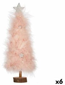 Christmas Tree Pink Wood Plastic 9 x 34 x 9 cm (6 Units)