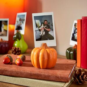 Pumpkin Ceramic Photo Holder
