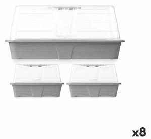 Greenhouse Set Ibergarden FYT3081032 Grey Transparent Plastic (8 Units)