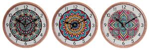 Table clock Home ESPRIT Ceramic Mandala 16 x 1 x 16 cm