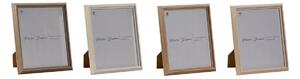 Photo frame Home ESPRIT Brown Beige Cream Natural Crystal MDF Wood Scandinavian 23,5 x 2,8 x 28,5 cm (4 Units)