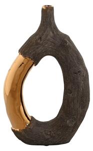 Vase Home ESPRIT Brown Golden Stoneware Modern 20 x 8 x 31 cm