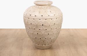 Vase Romimex Beige Ceramic Cement Fibre 70 x 80 x 70 cm