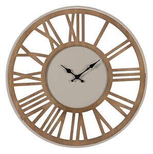 Wall Clock Natural Iron MDF Wood 57,5 x 4 x 57,5 cm