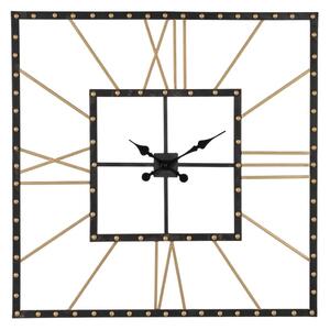 Wall Clock Black Golden Iron 80 x 3,5 x 80 cm