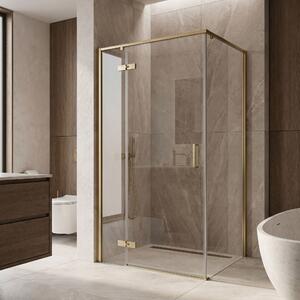 Shower enclosure Rea Bruno 100x80 Brush Gold