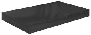 Floating Wall Shelf High Gloss Black 40x23x3.8 cm MDF