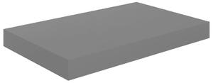 Floating Wall Shelf High Gloss Grey 40x23x3.8 cm MDF
