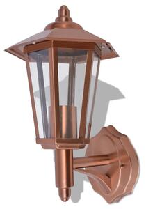 Outdoor Uplight Wall Lantern Stainless Steel Copper