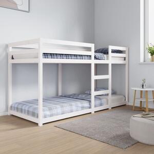 Bunk Bed White 80x200 cm Solid Wood Pine