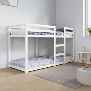 Bunk Bed White 75x190 cm Solid Wood Pine