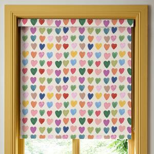 Wee Blue Bell Love Hearts Translucent Made To Measure Roller Blind Multi