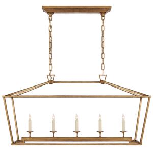 Darlana Medium Iron, Linear Pendant Light, Medium, Gilded Iron - Andrew Martin