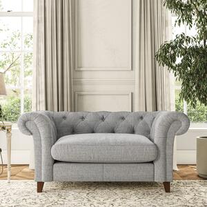 Pimlico Snuggle Chair Chunky Tonal Weave Silver