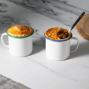 Set of 2 Enamel Pie Mugs