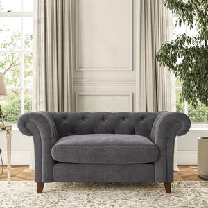 Pimlico Snuggle Chair Aqua Clean Chenille Grey