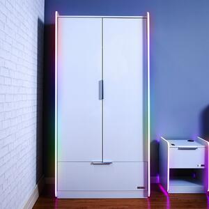 Electra 2 Door Wardrobe With Led Lights White