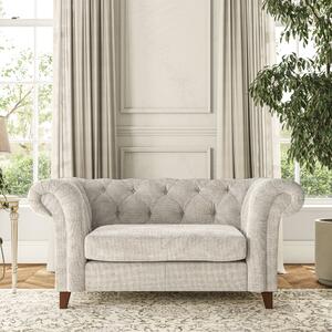 Pimlico Snuggle Chair Chunky Chenille White Sand