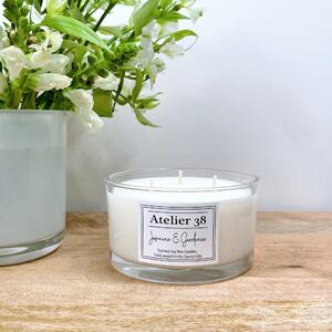 Atelier 38 Jasmine & Gardenia Largewick Candle Clear