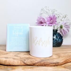 Atelier 38 Refresh Engraved Candle White