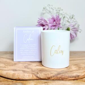 Atelier 38 Calm Engraved Candle White