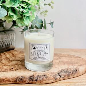 Atelier 38 Black Fig & Vetiver Medium Candle Clear