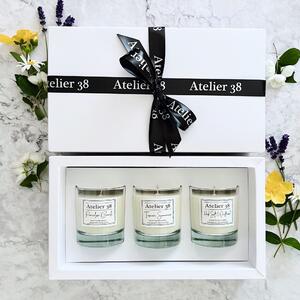Atelier 38 Summer 3 Candle Gift Set Clear