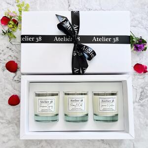 Atelier 38 Set of 3 Spring Candle Gift Clear