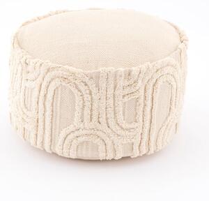 Curves Tufted Natural Pouffe