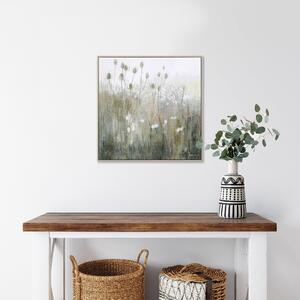 Silent Meadow By Sabrina Roscino Framed Canvas Grey