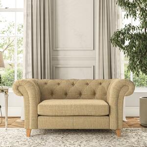 Pimlico Snuggle Chair Chunky Tonal Weave Ochre