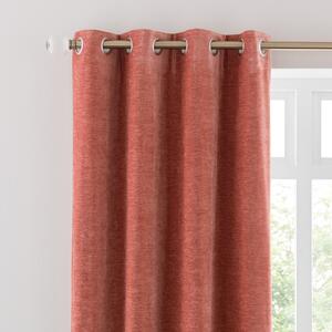 Vintage Chenille Eyelet Curtains Clay