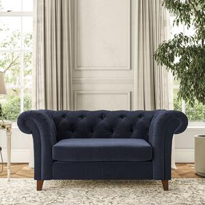 Pimlico Snuggle Chair House Velvet Luxe Navy