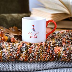 Country Living Ceramic Lets Get Cosy Mug White