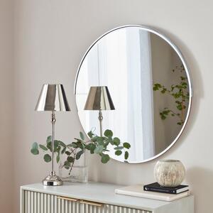 Milan Half Frame Round Wall Mirror