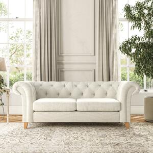 Pimlico 3 Seater Sofa Chunky Tonal Weave Ivory