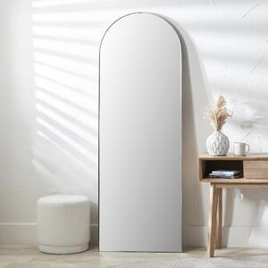 Slim Frame Arched Full Length Leaner Mirror Silver