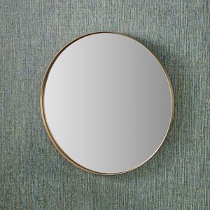 Slim Frame Round Wall Mirror Gold