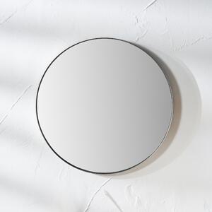 Slim Frame Round Wall Mirror Silver